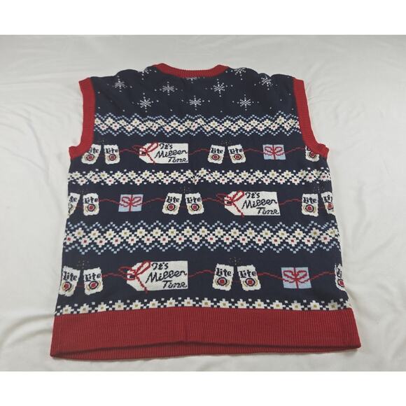 Miller Lite “’Tis the Season” Ugly Christmas Sweater Vest – XL - Picture 3 of 3